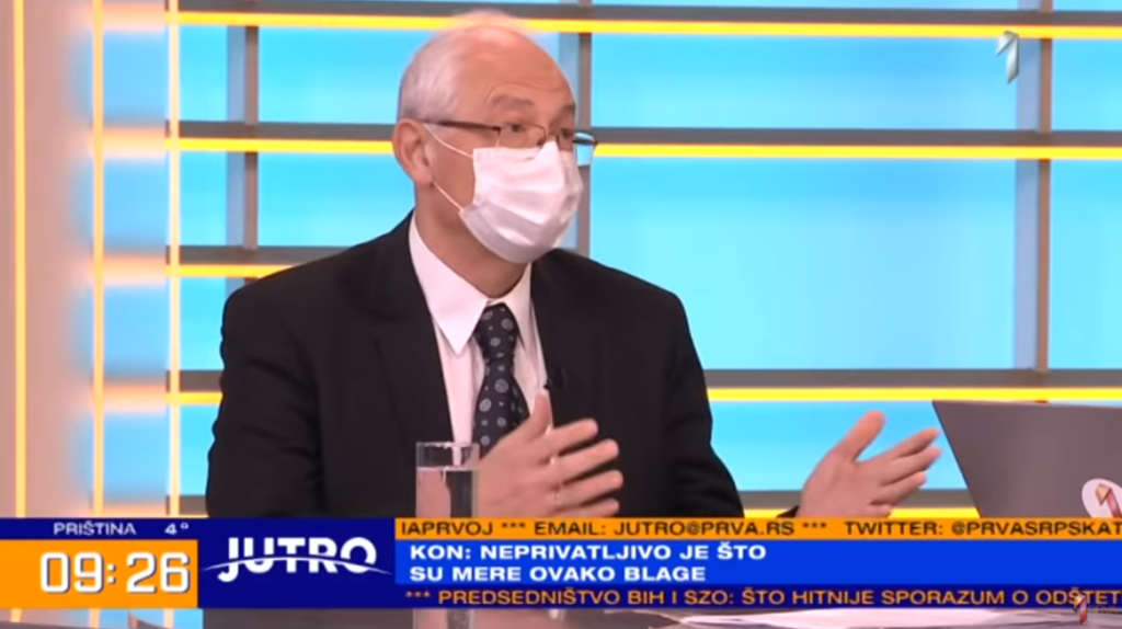 Dr Predrag Kon, foto: Prva TV, Jutro emisija