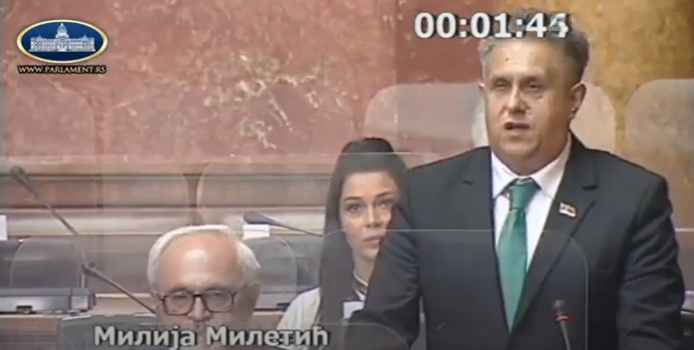 Narodni poslanik Milija Miletić, foto: Parlament