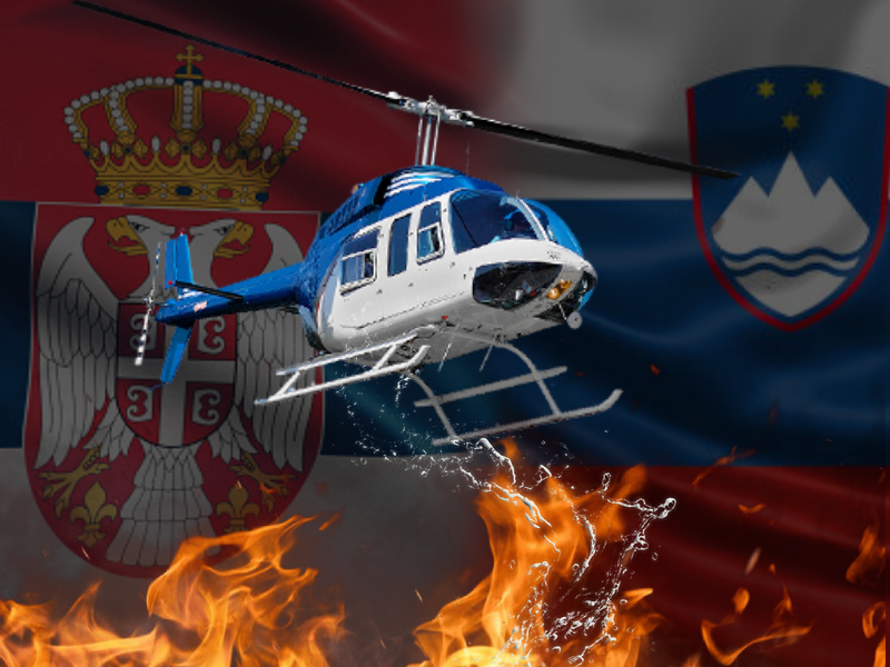 Фото илустрација, Словенија и Србија, помоћ, гашење пожара