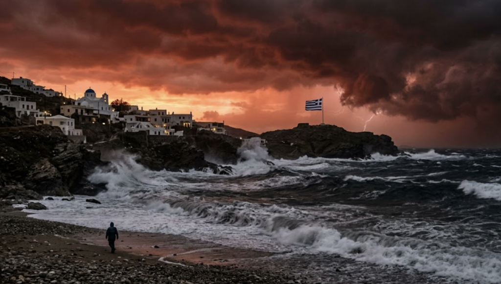 Oluja, Krit, Grčka, foto: AI
